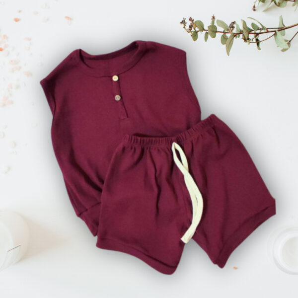 Knitted Cotton Sando & Shorts/Kids Terno for boys/Comfy Kids Clothes - Image 3