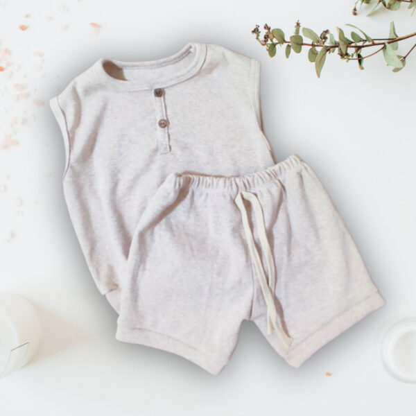 Knitted Cotton Sando & Shorts/Kids Terno for boys/Comfy Kids Clothes - Image 2